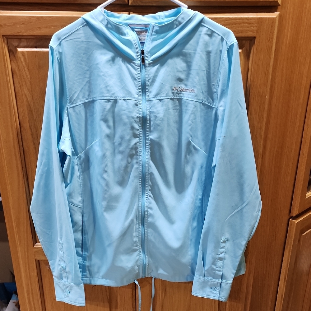 Columbia Sky Blue Omni-Shade Zip-Up Jacket